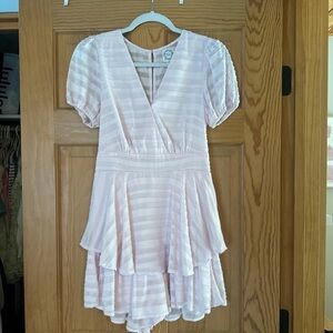 Blue Rain Light Pink Textured Dress